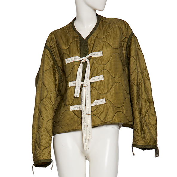 Military Liner Jacket with Ties