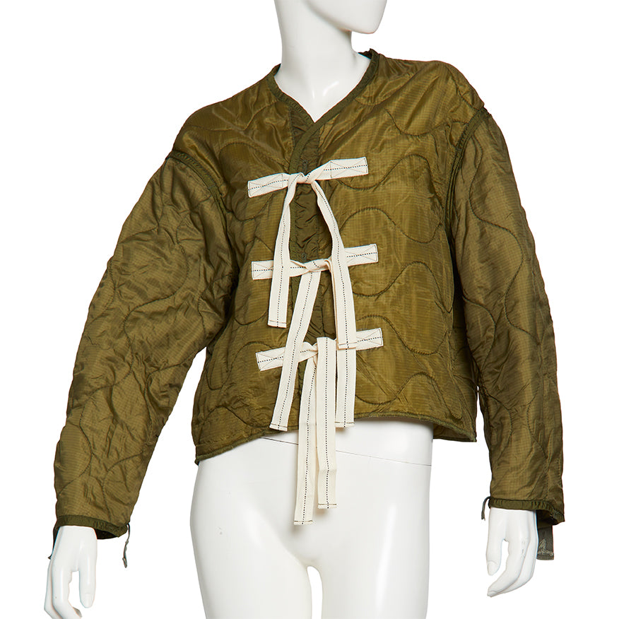 Military Liner Jacket with Ties