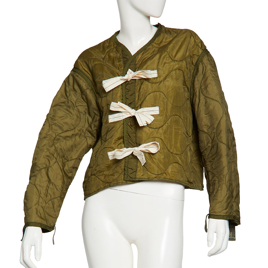 Military Liner Jacket with Ties